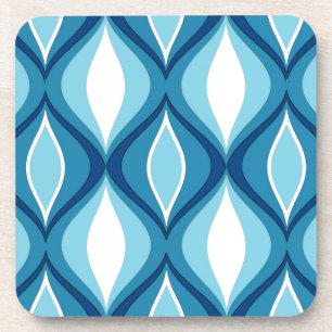 Mid-Century Modern Diamonds, Denim Blues Untersetzer