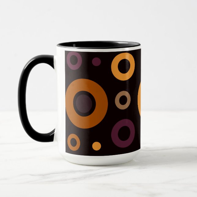 Mid-Century Modern Fall Geometric   Tasse (Links)