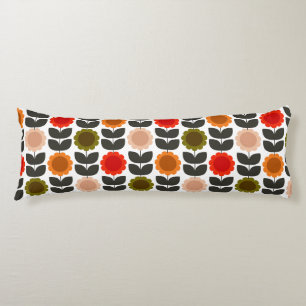 Mid-Century-Modern farbige Retro-Groovy-Blumen Seitenschläferkissen