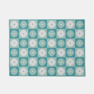Mid Century Modern Geometrische Blumen Türmatte