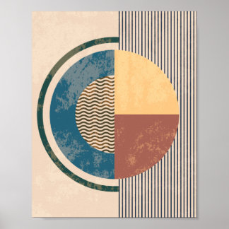 Mid Century Modern Geometrische Boho-Kunst Boho Poster