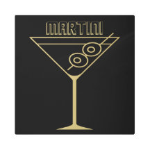 Mid Century Modern Gold 2 Olive Martini