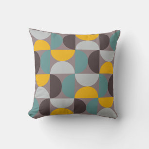 Mid-Century Modern Gold Mond Horizont   Kissen