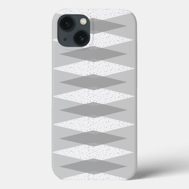 Mid Century Modern Grau Argyle iPhone / iPad Hülle (Rückseite)