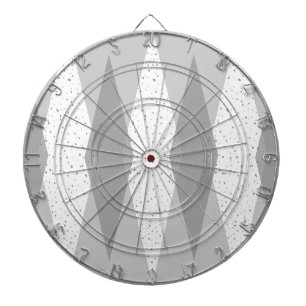 Mid Century Modern Grauer Argyle-Dartboard Dartscheibe
