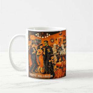 Mid Century Modern Halloween Martini-Party Kaffeetasse