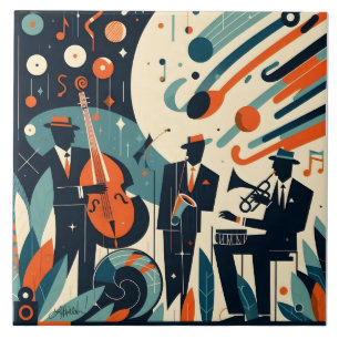 Mid Century Modern Jazz Age Trio Fliese