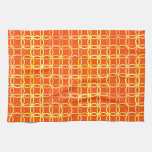 Mid-Century Modern Kreise, Mandarinorange Handtuch