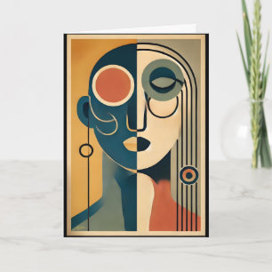 Mid-Century-Modern-Kunst Abstract Nonkonformistisc Karte