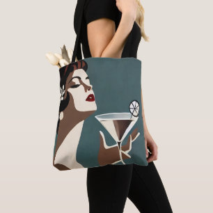 Mid Century Modern Kunst Die Martini-Diva Tasche