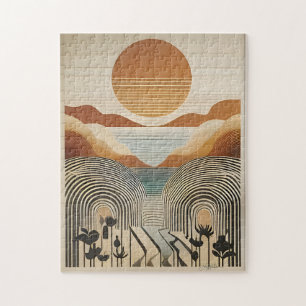 Mid Century Modern Kunst Spring Valley Lake Sonnen