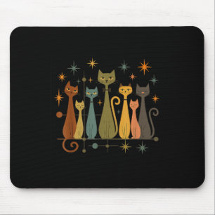 Mid-Century-Modern-Look Atomic Age 50er 60er Katze Mousepad