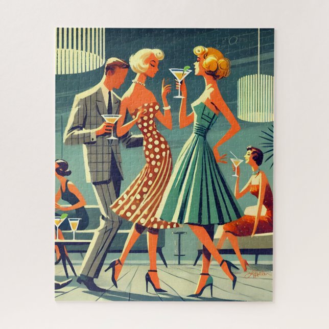 Mid Century Modern Martini Dance Cocktail Party (Vertikal)