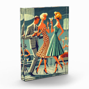 Mid Century Modern Martini Dance Cocktail Party Fotoblock