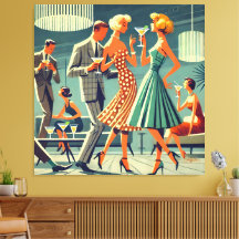 Mid Century Modern Martini Dance Cocktail Party