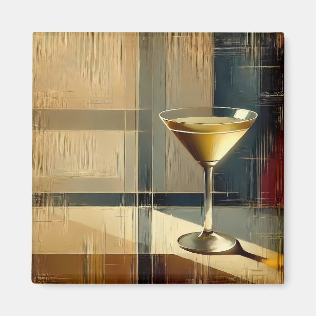 Mid Century Modern Martini in a Moonbeam Magnet (Vorne)