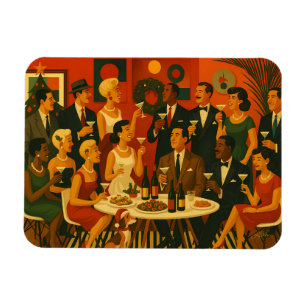 Mid Century Modern Martini Intellektuelle Weihnach Magnet