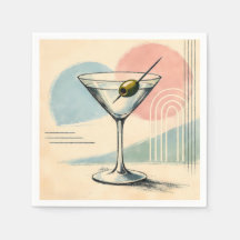 Mid Century Modern Martini Pastell Minimalistische