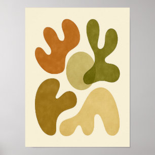 Mid-Century-Modern organische Abstraktion Poster