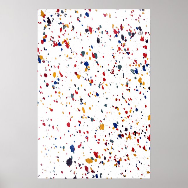 Mid Century Modern Paint Splatters Poster (Vorne)