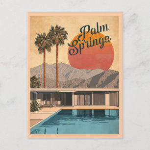 Mid-Century Modern Paradies: Palm Springs Postkarte