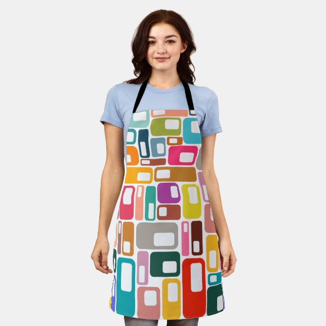 Mid-Century Modern Pattern Schürze (Getragen)