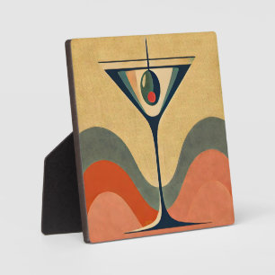 Mid Century Modern "Pfefferschoten-Oliven-Martini- Fotoplatte