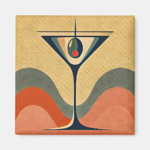 Mid Century Modern "Pfefferschoten-Oliven-Martini- Magnet