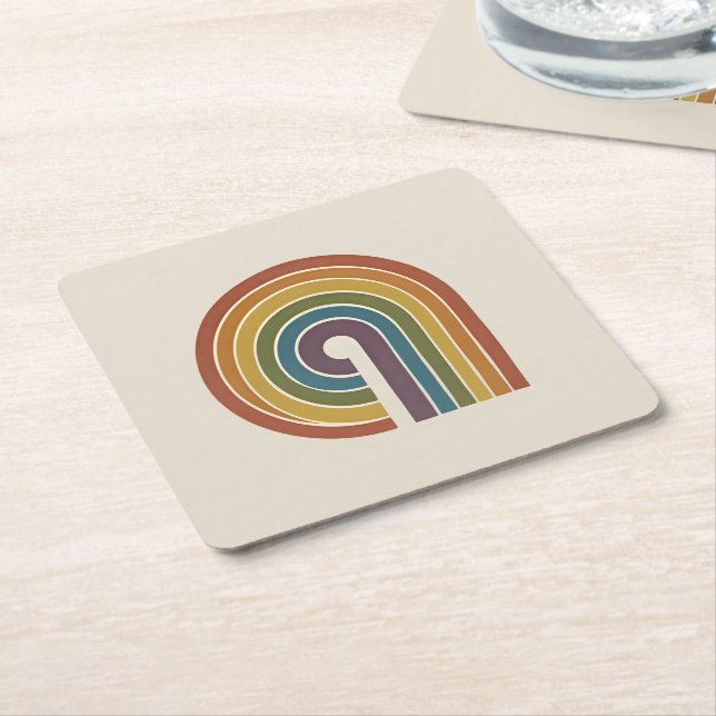Mid-Century Modern Pride Set mit 6 Teilen Rechteckiger Pappuntersetzer (angewinkelt)