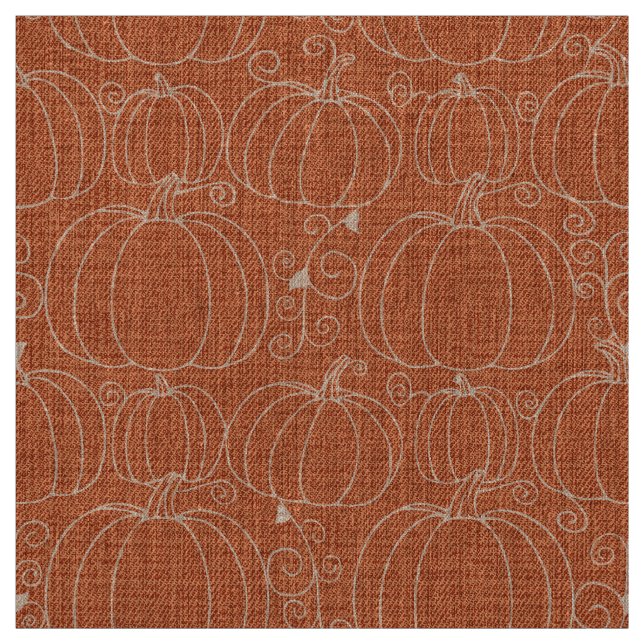 Mid-Century Modern Pumpkin Orange Stoff (Muster)