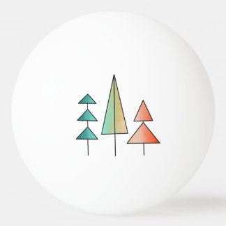 mid century modern rainbow trees blush teal simple tischtennisball