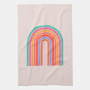 Mid Century Modern Regenbogen Geschirrtuch