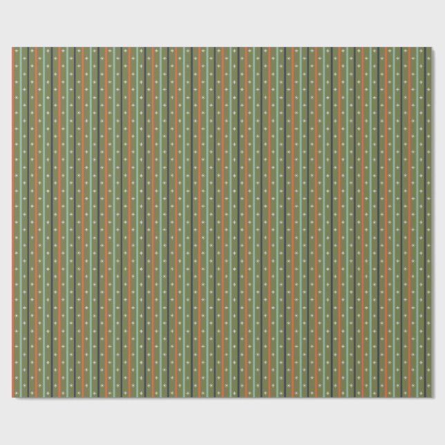 Mid-Century Modern Retro Stripe Pattern Geschenkpapier (Flach)