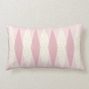 Mid Century Modern Rosa Argyle Lendenkissen