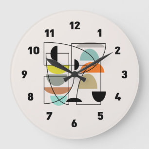 Mid Century Modern "Schalen" Große Wanduhr