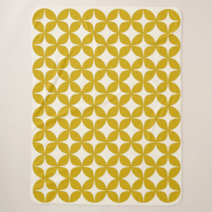 Mid-Century-Modern-Senfgelb geometrische Heimdekor Sherpadecke