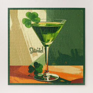 Mid Century Modern Shamrock Martini Sláinte!