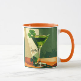 Mid Century Modern Shamrock Martini Sláinte!  Tasse