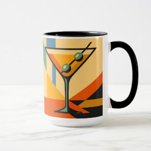 Mid Century Modern Sonnenaufgang Bauhaus Martini Tasse