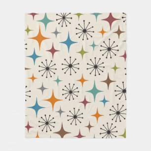 Mid-Century-Modern-Sonnenstrahl-Muster Fleecedecke