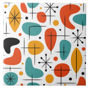 Mid-Century-Modern-Sonnenstrahl-Muster Fliese