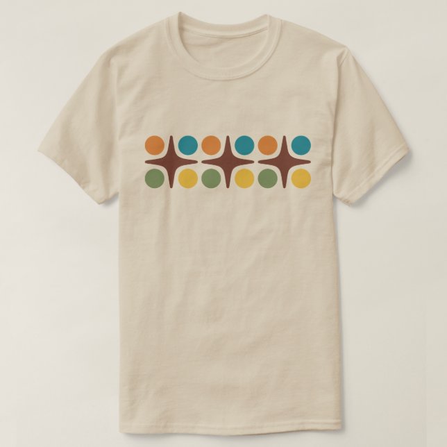 Mid Century Modern Starburst Design T-Shirt (Design devant)