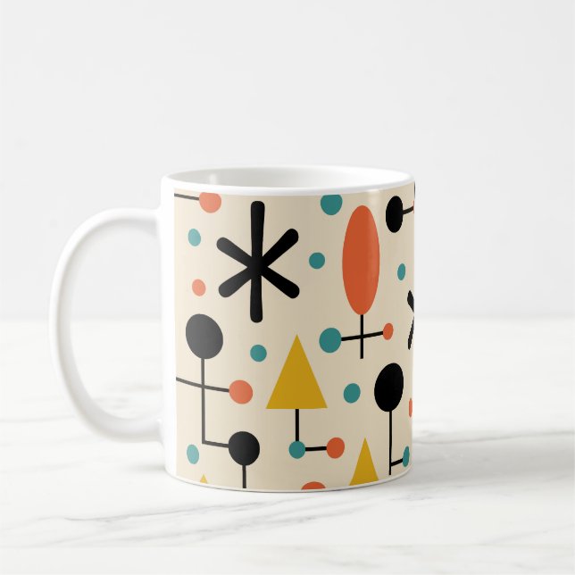 Mid Century Modern Starburst Pattern Kaffeetasse (Links)