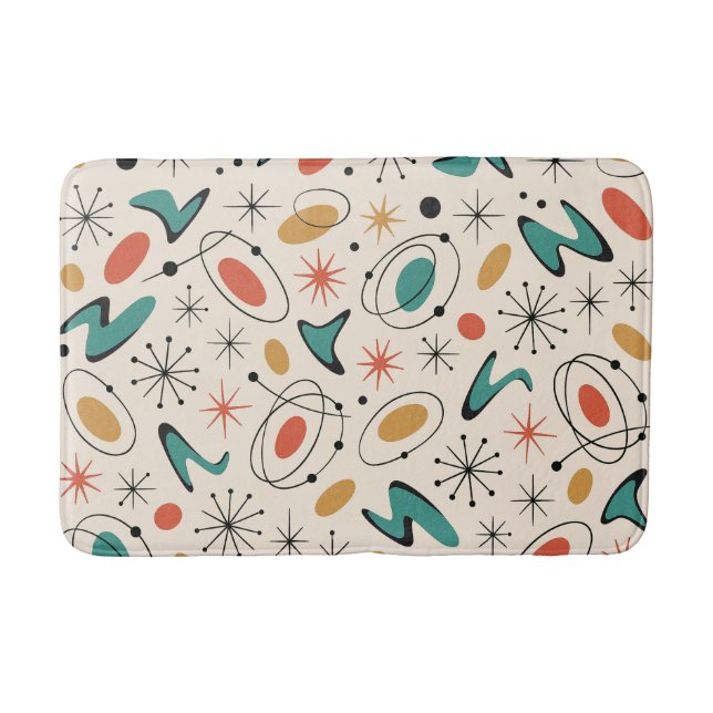 Mid-Century-Modern-Sternenmuster Badematte (Vorderseite)
