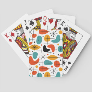 Mid-Century-Modern-Sternenmuster Spielkarten