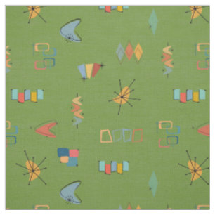 Mid Century Modern Texturierte Avocado Stoff