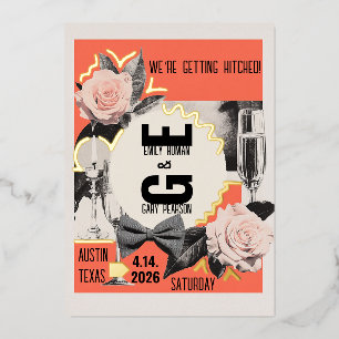 Mid-century Modern Vintage Collage Folieneinladung
