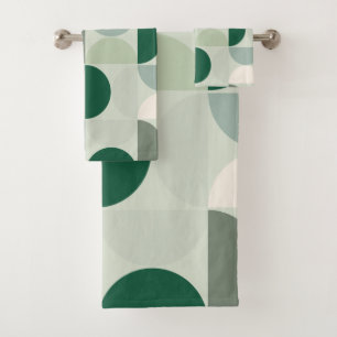 Mid Century Moderne Abstrait Motif Sage Green
