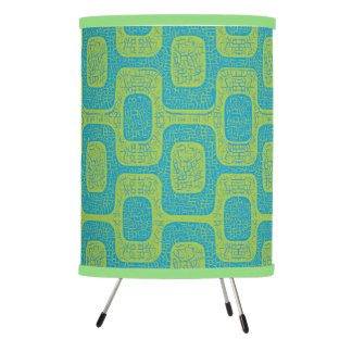 Mid Century Moderne Bleu & Vert Motif