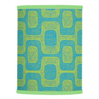 Mid Century Moderne Bleu & Vert Motif